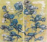 Night Flowers at Dawn by Peng Kanglong contemporary artwork works on paper