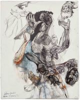 Muro di bracia tese by Lanfranco Quadrio contemporary artwork mixed media works on paper