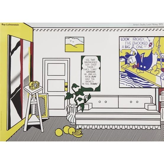 Artists Studio Look Mickey by Roy Lichtenstein contemporary artwork Print