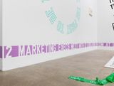 12 marketing execs meet with 12 legislators from at least 7 different nations to hatch a plan. The plan is then sold to an individual from the private sector who must see it through. by Darren Bader contemporary artwork installation