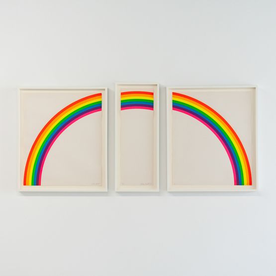 Rainbow Triptych by Billy Apple contemporary artwork Works on Paper