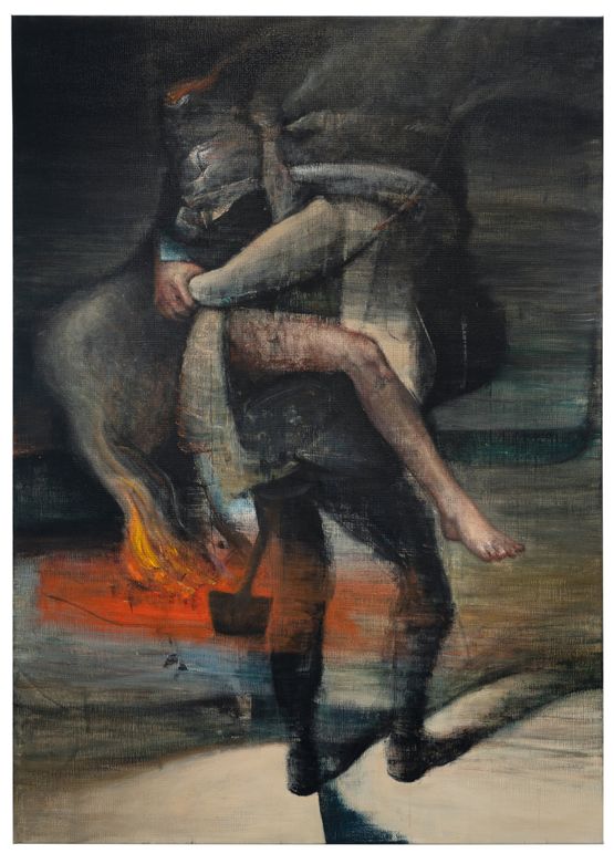 The Burden by Nikos Aslanidis contemporary artwork Painting