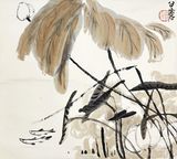 Autumn Lotus by Fang Zhaoling contemporary artwork works on paper