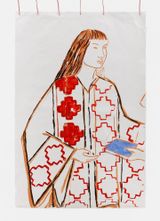 Nina Mapuche by Cecilia Vicuna contemporary artwork print