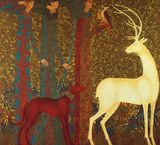 White Stag Legend by Timur DVatz contemporary artwork painting