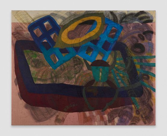 clunking and puffing back to the loose clouds by Kaveri Raina contemporary artwork Painting