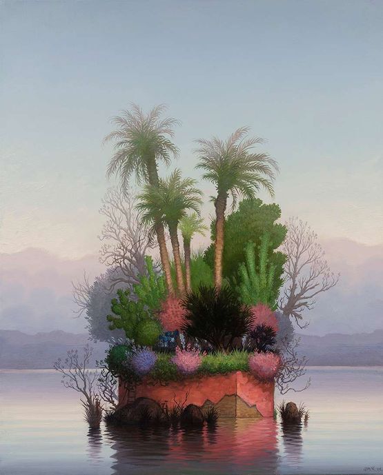Blue horse voyage by Alexander McKenzie contemporary artwork Painting
