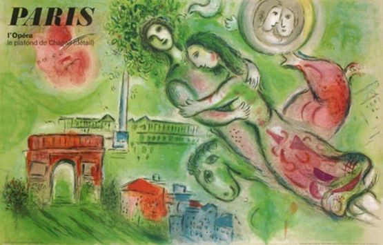 Paris Opera Romeo  Juliet Original Vintage Poster by Marc Chagall contemporary artwork Print