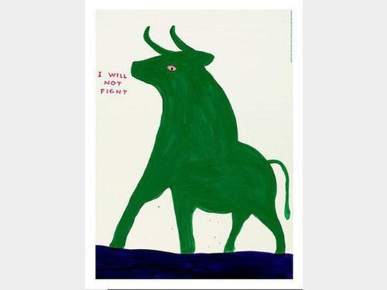 I Will Not Fight by David Shrigley contemporary artwork Print