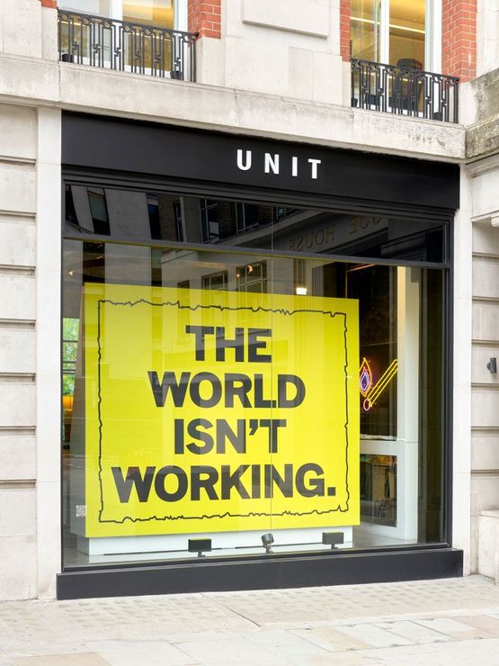 The World Isnt Working by Mark Titchner contemporary artwork Sculpture