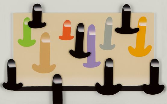Black Forms are Floating by Sadamasa Motonaga contemporary artwork Works on Paper