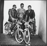 Les trois amis avec motos by Malick Sidibe contemporary artwork photography