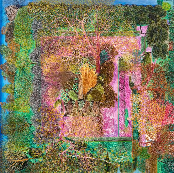 Regents Park Gloucester Gate April by Adrian Berg contemporary artwork Painting