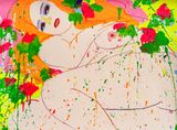 Kiss Me Kiss Me by Walasse Ting contemporary artwork painting works on paper