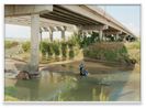 Fragment IV Family under the Presidio-Ojinaga-International Bridge TexasMexico Border from Silent General by An-My Le contemporary artwork Print