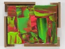 Oueral enker grene A spetos spare to expoun in spelle quoso myt Blod blykked on e grene by Kenjiro Okazaki contemporary artwork Painting