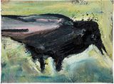 Crow pink wing by Matthew Krishanu contemporary artwork painting