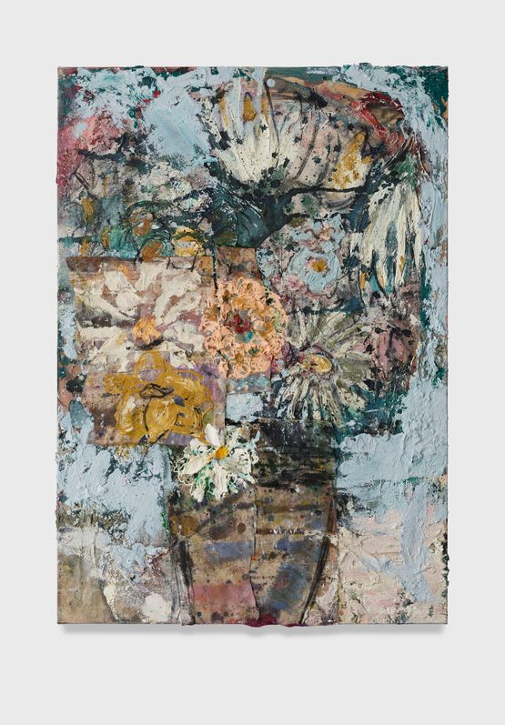 Flowers 15 kings blue light by Daniel Crews-Chubb contemporary artwork Painting