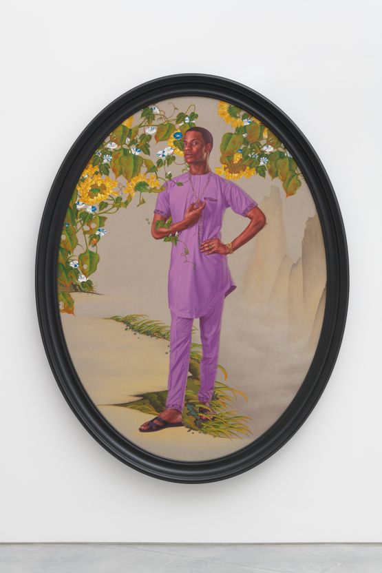 Portrait of Denola Grey by Kehinde Wiley contemporary artwork Painting