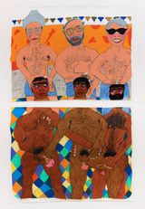 Bedwork  Things have always happened under severed heads by Soufiane Ababri contemporary artwork works on paper drawing