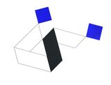 Trois Plis a 60 et Deux Carres Three Folds at 60 and Two Squares by Mehdi Moutashar contemporary artwork sculpture