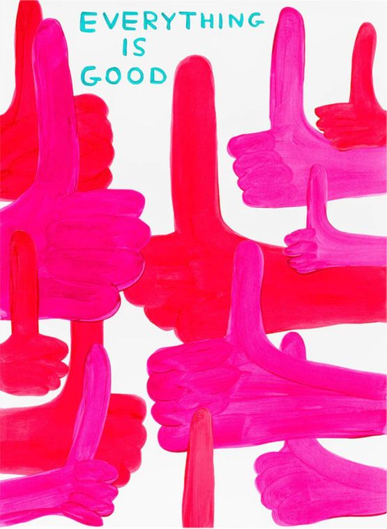 Everything is Good by David Shrigley contemporary artwork Print