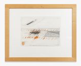 Fahrt durch eine Allee aus rostigen Blechen Die Bleche und ich gehen heim by Walter Pichler contemporary artwork works on paper