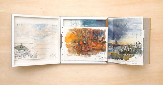 Looking at the South China Sea. The Sea has No Country 2 by Ng Joon Kiat contemporary artwork Painting