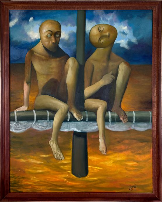 Bahasa Indonesia Baha sa Pilipinas by Emmanuel Garibay contemporary artwork Painting
