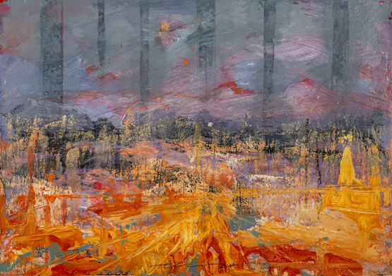 Navigating Through Nothing 7 by Thaier Helal contemporary artwork Painting
