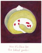 Now Its Time For the Baked Goods by Bianca Kennedy contemporary artwork drawing