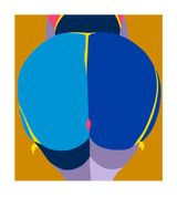 Part of the Lunar Portfolio Blue Moon by Helen Beard contemporary artwork print