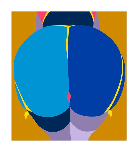 Part of the Lunar Portfolio Blue Moon by Helen Beard contemporary artwork Print