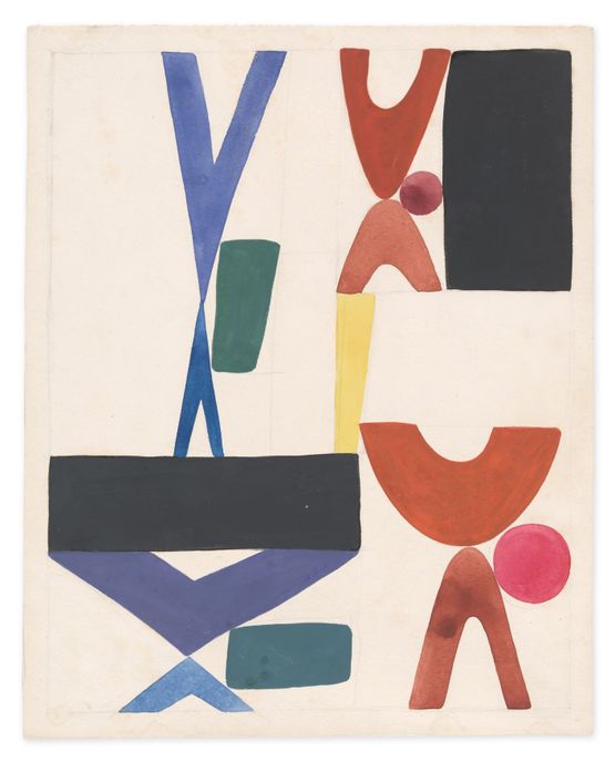 Elements de tension Elements of Tension by Sophie Taeuber-Arp contemporary artwork Works on Paper