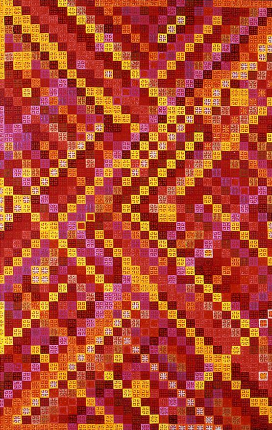 Apperance of Crosses 2007-4 by Ding Yi contemporary artwork Painting