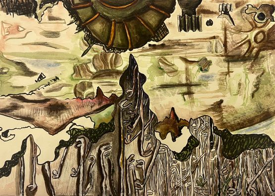 Borders I by Vinoja Tharmalingam contemporary artwork Painting