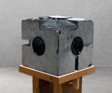 Cubo de marmol negro by Diego Perez contemporary artwork sculpture