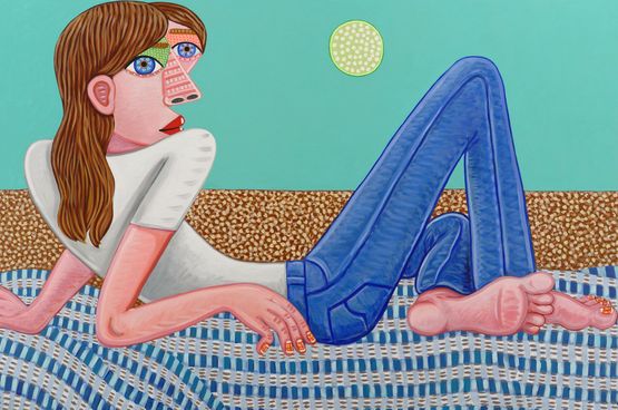 On the Beach by Brian Calvin contemporary artwork Painting