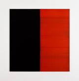 Untitled Lamp Black  Crimson Red by Callum Innes contemporary artwork painting