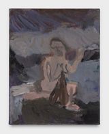 Woman on a Rock by Janice Nowinski contemporary artwork painting works on paper