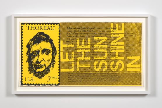 the stamp of thoreau by Corita Kent contemporary artwork Print