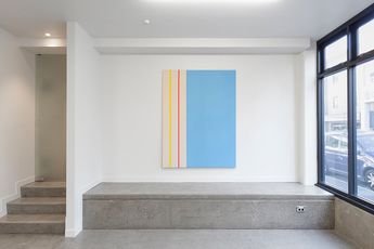 Contemporary art exhibition Ian Scott Sprayed Stripe Paintings 19741976 at Hamish McKay Wellington New Zealand