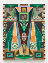 A divine green path of guidance for you. You have had much success and as you move ahead this will sustain you with green pathways providing you with resilience. The path ahead is transformative and gives clarity. by Hilmas Ghost contemporary artwork painting