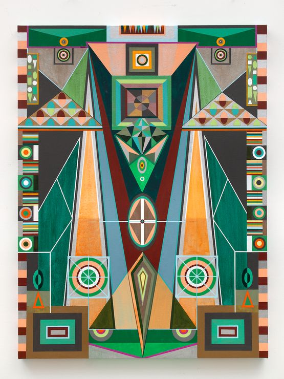 A divine green path of guidance for you. You have had much success and as you move ahead this will sustain you with green pathways providing you with resilience. The path ahead is transformative and gives clarity. by Hilmas Ghost contemporary artwork Painting