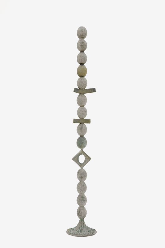 Egg Tower with Brazil by Erika Verzutti contemporary artwork Sculpture