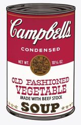 Campbells Soup Can Old Fashioned Vegetable by Andy Warhol contemporary artwork print works on paper