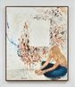 Lea sitting by the wall by Lorenzo Amos contemporary artwork Painting