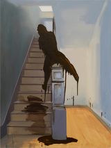 Shit Mom Sliding Banister by Tala Madani contemporary artwork painting
