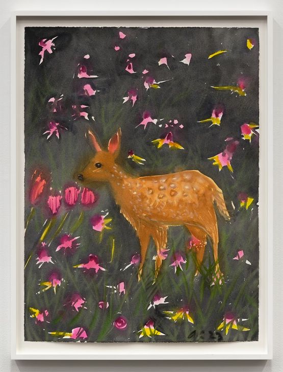 Fawn in Night Field 2023 by Ann Craven contemporary artwork Painting