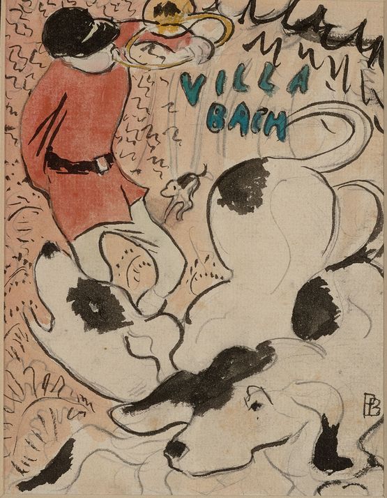 Villa Bach La Chasse a courre by Pierre Bonnard contemporary artwork Works on Paper